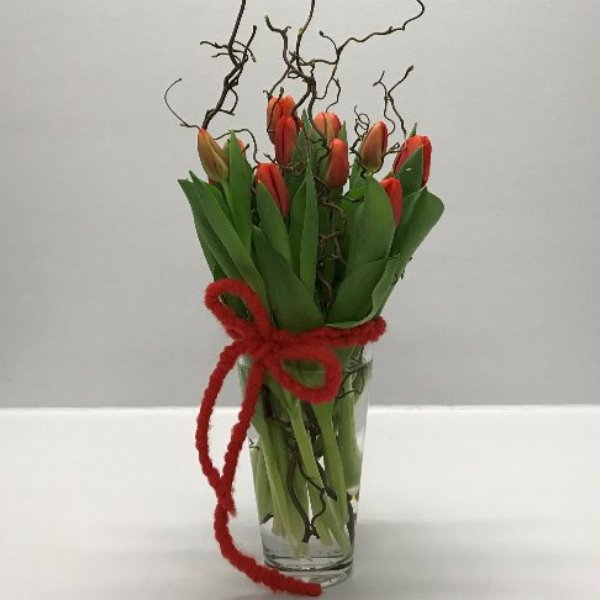 Tulpen im Glas in versch. Farben Bild 1